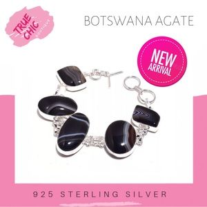Black Botswana Agate Bracelet